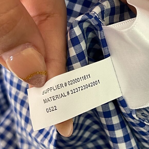 NWT POLO Ralph Lauren Kid's Blue White Checkered Button Down Shirt Size Large - Picture 7 of 9